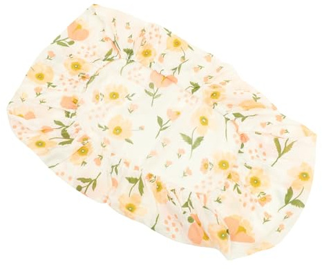 WEKADRIN Fodera Fasciatoio Mussole in Cotone Copertura Fasciatoio Lavabile e Traspirante Copripannolino Adattabile Rimovibile con Motivo Floreale Rosa Compatibile Maggior Parte dei