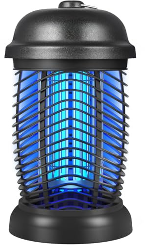 Bug Zapper Outdoor, 4200V Electric Mosquito & Fly Zapper, Black