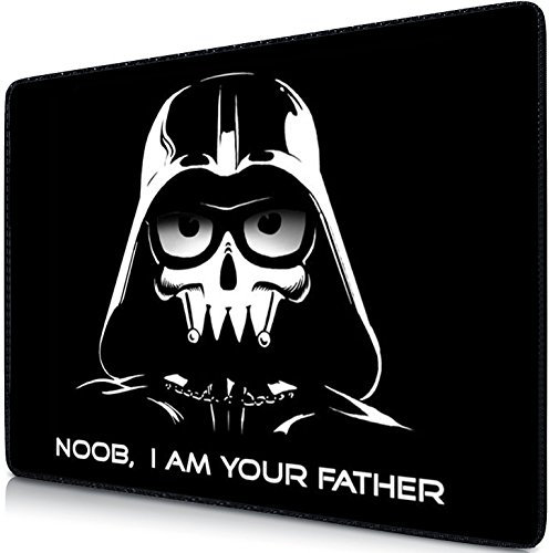 SIDORENKO Tappetino Mouse - 280 x 200 x 2mm - Mouse Pad Gaming - Bordi cuciti I Base in Gomma Antiscivolo I Nero