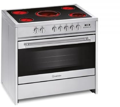 Meireles E 912 X - Cocina (Independiente, Acero inoxidable, Botones, Giratorio, 121 L, Eléctrico, Grande)