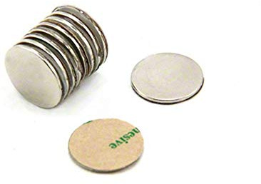 Magnetastico | 10x magneti autoadesivi neodimio N52 disco 20x1 mm | Magneti adesivi con nastro adesivo | Calamite adesive potenti con pellicola adesiva, forza calamita adesiva elevata