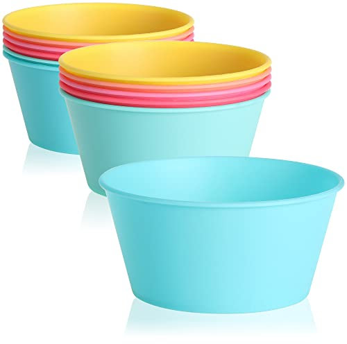 com-four® 12x set di tazze Gli accessori da picnic in vari colori, imbracatura da campeggio, imbracatura da viaggio, salvaspazio e igienica per 12 persone (ciotola - 12 pezzi)