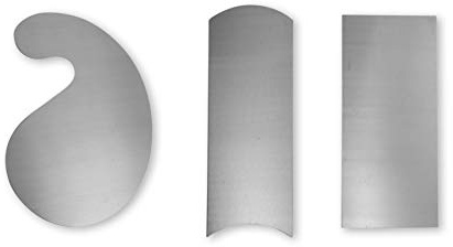 Taytools 773291 3 Piece Set Cabinet Scrapers with Rectangular, Goosneck and Curved SAE 1074 Carbon Tempered Spring Steel with Polished Surfaces HRC 50 0.032 Inch Thick