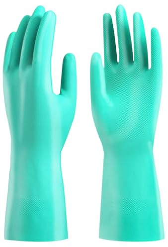 ROYAKI Nitrile Chemical Resistant Gloves,Latex Rubber Free Household Gloves, Resist Acid, Alkali,Solvent and Oil,1 Pair Size Medium