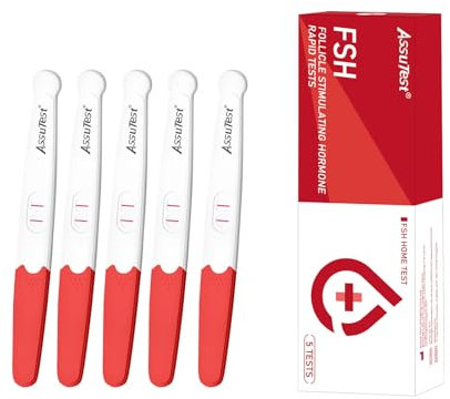 AssuTest Menopause Test Kit - 99.6% Accurate FSH Level Detection at Home Easily Self Testing Fast Result in 5 mins - 5 Pack