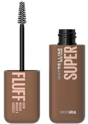 Maybelline New York Superfluff Augenbrauen-Mousse 255 Soft Brown, luftiges Augenbrauen Make-up für flauschige & voluminöse Augenbrauen, 5 ml