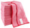 IDEA HOME Lot de 24 Chiffon Microfibre - Chiffons de Nettoyage 30x30cm - Chiffons à Poussière, Multi-usages pour Cuisine, Maison, Cenêtres e Vitre, Rouge