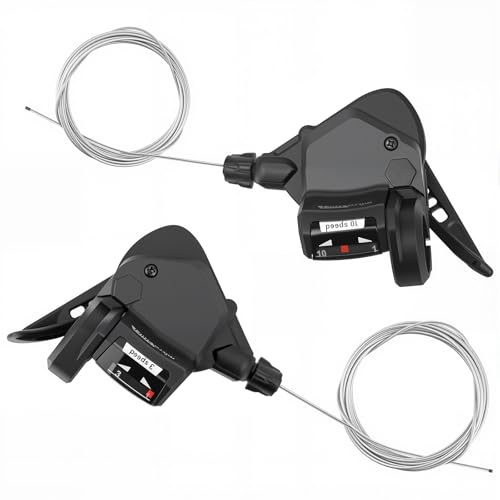 MEGHNA 1 paio di leve del cambio per bicicletta, 3 x 8/9/10 volte, cambio per bicicletta, leva del cambio sinistra/destra (3 x 10 velocità)