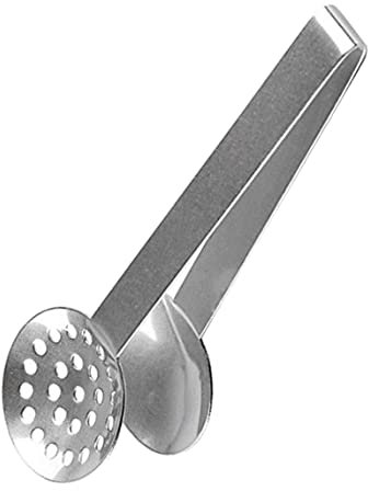 Sacca da tè squeezer in acciaio in acciaio in acciaio tè clip filtro per filtro a pinza con manico lungo argento, filtri da tè a manico lungo