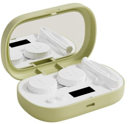 Pulitore per lenti a ultrasuoni – Macchina intelligente per la pulizia di lenti morbide e rigide | Macchina per la cura quotidiana delle lenti morbide ad ultrasuoni | 5 modalità di pulizia