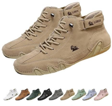 Scarpe Barefoot in Alpaca, Scarpe ergonomiche Barefoot, Scarpe Barefoot in Pelle Impermeabili, Scarpe da Trekking Unisex for Esterni(Khaki,43 EU)