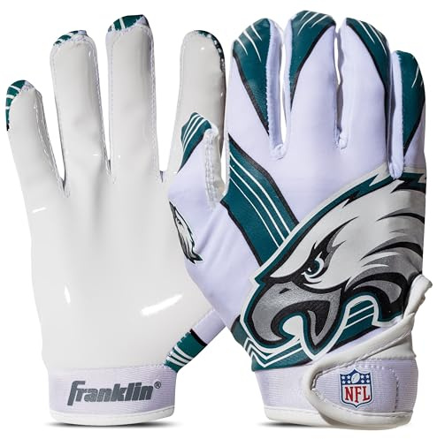 Franklin Sports NFL Philadelphia Eagles Youth Football Receiver Gloves - X-Small/Small
