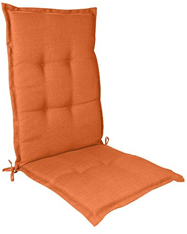 MEYENG Hochlehner Gartenstuhl Auflagen, Gartenstuhlauflagen - Bequeme Hochlehner Polster Auflage, Dicke Polsterauflage Mit Befestigungskordeln Und Halteband Für Gartenstühle