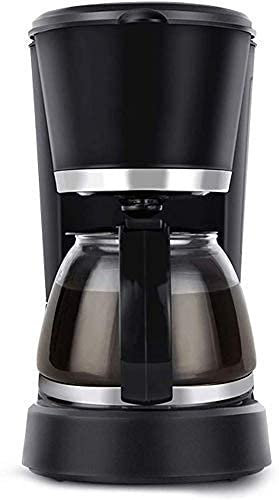 Macchina da caffè, macchina da caffè con filtro Macchina da caffè americano con caraffa in vetro da 0,6 litri, funzione timer, protezione a secco, 550 W, lavabile;Nero, per cuoci espresso little