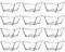 CLEARFEE Lot de 12 bols en verre | Empilables | 12 bols à dessert de 300 ml | Saladiers en verre | Bol décoratif