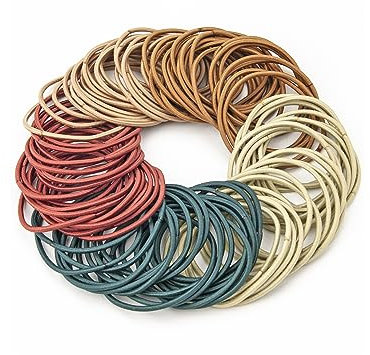 100 Stück Haargummi, Klein Elastisch Haargummi Damen, Pferdeschwanz Inhaber Haargummis Mädchen für Mann, Frauen, Kinder, Männer, Bulk Haargummis für Dickes Lockiges Haar (Morandi-Farbe)