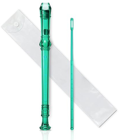 Flerfärgad 8-håls Lång Flöjtinstrument För Nybörjare Musikalisk Sopran-plastblockflöjt nybörjare sopran blockflöjt (Color : Green)