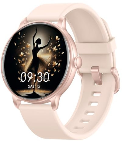 ZPPSNFIT Smartwatch Damen Herren, 1.43 Zoll AMOLED-Display Smart Watch mit Bluetooth Anrufe, Fitness Tracker mit Herzfrequenz Schlafmonitor, IP68 Wasserdicht Fitnessuhr für Android iOS