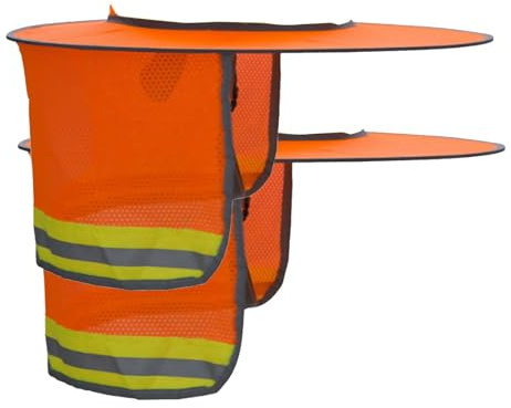 Protección para el cuello y la cabeza - 2 piezas de parasol de malla reflectante, casco de seguridad de ala completa | Protección solar transpirable para el cuello de verano para cascos, sombrero para
