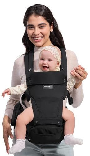 Momcozy Baby Carrier with Hip Seat for 5-36 Months/3.2-15kg, Black
