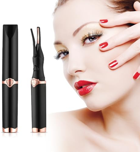 Rizador Pestañas Eléctrico, Mini Portátil Rizador de Pestañas USB Recargable con Calefacción 3 Modos de Temperatura Uso Rápido y Sencillo