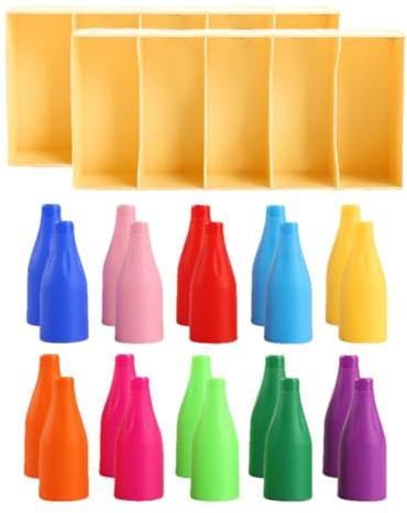 Tyinerc Gioco Di Memoria E Associazione | Attività Educative | Gioco di Assortimento di Colori con Bottiglie,Per Ragazzi E Ragazze Da 3 Anni Casa Presepe Scuola materna Compleanno Festa