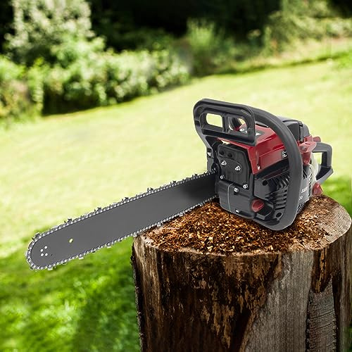 Motosega a benzina da 58 cc, 2400 W, lunghezza della catena 50 cm, diametro massimo di taglio 50 cm, avviamento autobloccante, per raccolta del legno, giardinaggio e taglio del legno