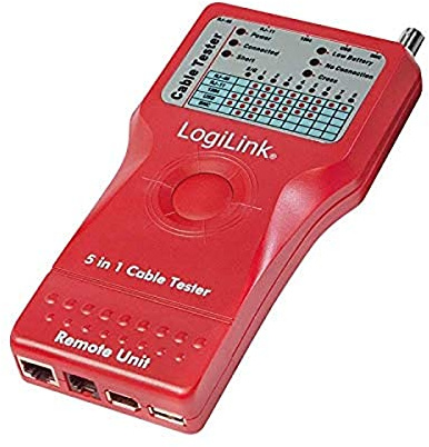 LogiLink kabeltestare 5-i-1 med fjärrenhet