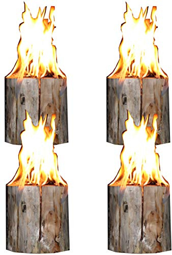 Schwedenfeuer 4 Stück Baumfackel Finnenfackel Gartenfackel Fackel H 19 cm D 9-14 cm Brenndauer ca. 40 Minuten pro Stück
