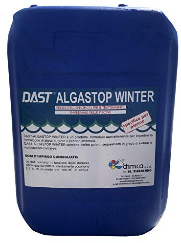 Chimica D'agostino kg 10 Algastop Winter Alghicida Invernale Svernante Multifunzione Antigelo per Piscine