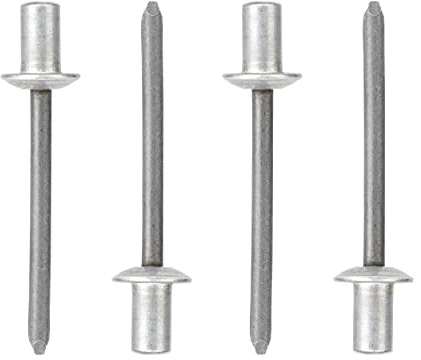 ISPINNER 50pcs 3/16 x 1/2 Closed End Aluminum Blind Rivets with Steel Mandrel, 4.8 x 12mm Pop Rivets, Pack of 50