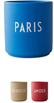 Design Letters Kaffeebecher Porzellan | Kaffeetasse Geschenke für Frauen & Männer, Abschiedsgeschenk Kollegen, Dankeschön Geschenke | Lieblingsbecher | Tasse mit Spruch | Teetasse | PARIS, 250 Ml
