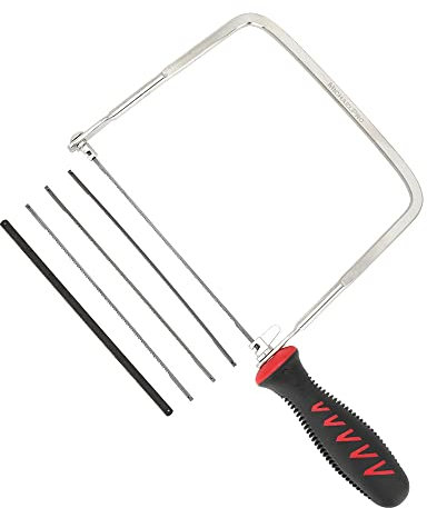 MichaelPro - Sierra de marquetería de 15,2 cm de profundidad, marco de canto viene con cuchillas de repuesto, herramienta manual de carpintería | MP018006