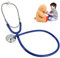 BAOSROY Estetoscopio Juguete,Estetoscopio Juguete Niños,Estetoscopio para Niños,Estetoscopio Simulación,Estetoscopio Metal,Juguete Estetoscopio Azul de Trabajo para Cosplay