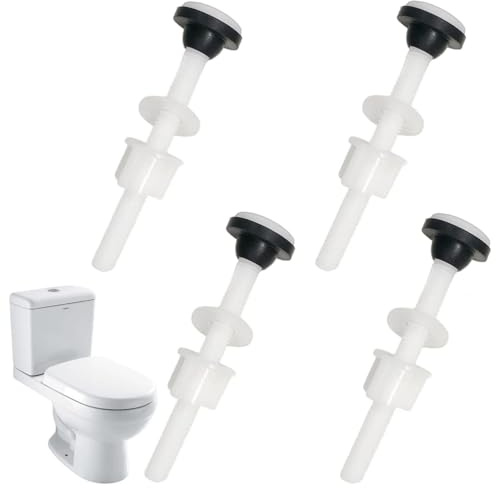 4 Pack Plastic Toilet Tank Bolts, M10 Toilet Cistern to Toilet Pan Fixing Fitting Sealing Kit Close Coupling Bolts WC Tank to Bowl Bathroom Toilet Repair Kits
