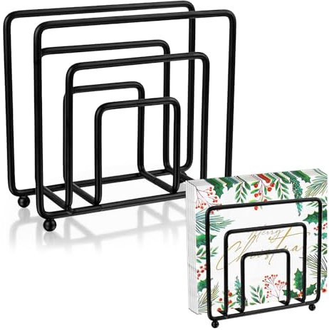 Napkin Holder, Servietten Halter, Serviettenständer, Serviettenhalter Edelstahl Schwarzmetall, For Restaurant,Café,Hotel Küche, Cocktail-Bar, Mittagessen, Picknick, Party