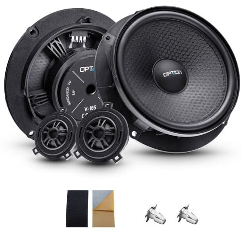 Option främre högtalarset kompatibelt med Skoda Fabia IV – 100 % Plug & Play Compo-högtalarsystem – 70 watt RMS, 3 Ohm, 91 dB effektivitet