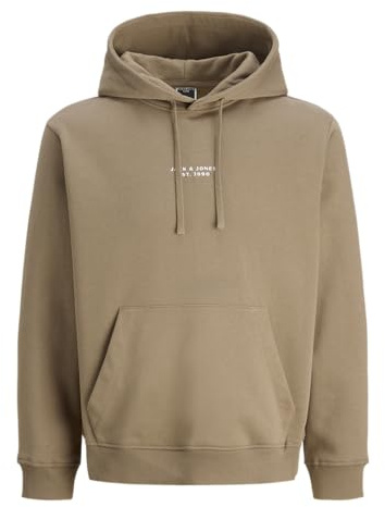 JACK & JONES Jcopoint Borroidery Sweat Hood, Color Pardo., L