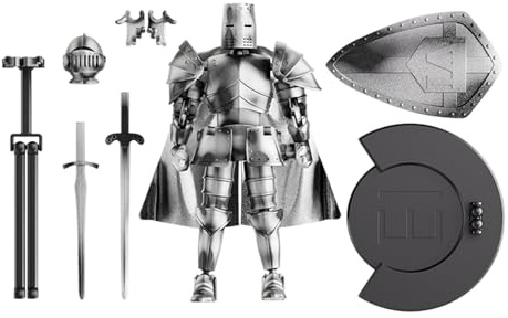 Genérico Modello Figura | Cavaliere Medievale Completo Robot Cavaliere Completo | Giocattolo mobile meccanico complesso | Statue Mobili Figura Flessibile con Testa di rotazione a 360 Gradi