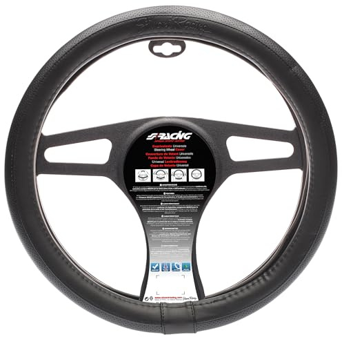 Simoni Racing CVT/16 Coprivolante Total Black Universale, in Ecopelle, Colore Nero Diametro 37-39 cm