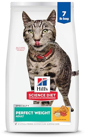 Hill's Science Diet Adult Perfect Weight Dry Cat Food, Chicken, 7 lb. Bag
