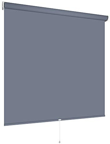 Springrollo Mittelzugrollo Schnapprollo Tür Fenster Rollo Vorhang Breite 60 bis 200 cm Höhe 180 cm Stoff blickdicht lichtdurchlässig Sonnenschutz Sichtschutz (Größe 150 x 180 cm, Farbe Dunkelgrau)