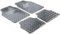 Walser Gummimatten, Universal Automatte Metallic, Fußmatten Komplettset Riffelblech, Schutzmatte Silber, zuschneidbare Schmutzfangmatte 28020