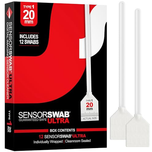 Sensor Swab ULTRA 20mm Swabs - Camera Sensor Cleaner Swabs for Cleaning APS-H Mirrored or Mirrorless SLR & DSLR Cameras. Canon, Nikon, Sony - Sensor Dust & Oil Remover (Pack of 12)