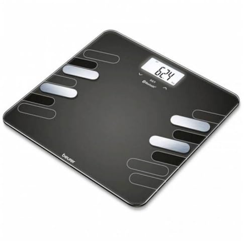 Beurer BF 600 Style Diagnosewaage, Messung von Körperfett, Körperwasser, Muskelanteil und Knochenmasse, Kalorienbedarf AMR/BMR, BMI, mit App