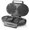 Nedis Double Heart Shape Waffle Maker with Non Stick Plates & Adjustable Temperature Control, 1200W