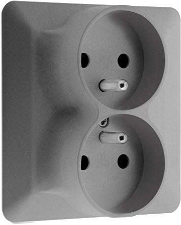 Artezo - Toma doble 2P +T de titanio