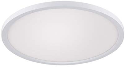 LeuchtenDirekt LED Deckenleuchte FLAT, weiss, 1xLED-Board/20W/2700-5000K, Innenleuchte, IP20, dimmbar, Funk-FB, CCT, Memoryfunktion, rund, 15571-16