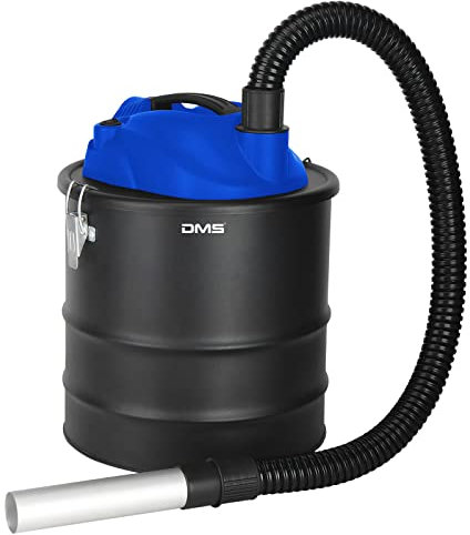 DMS® 2in1 Aschesauger 1200W Kaminsauger für Kamin - 20L Volumen - Saug- und Blasfunktion mit Hepafilter und Vorfilter Asche Ruß Staubsauger für Kamin Grill Ofen metallverstärkter Saugschlauch (Blau)
