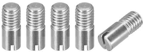 sourcing map 5 perni cilindrici scanalati M8 x 20 mm in acciaio inossidabile 304 tassello filettatura esterna perno di posizionamento per mobili armadi